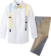 👔 spring notion - boys' clothing sets: 4 piece patterned dress collection logo