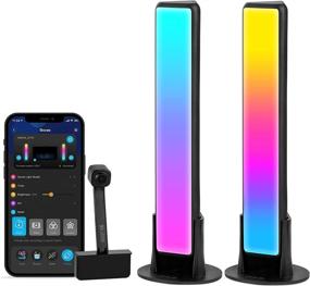 img 4 attached to 🌈 Govee Flow Pro LED Smart Light Bars: Experience Vibrant RGBIC Ambiance Backlights with Camera, Music Sync, Alexa & Google Assistant Compatibility! Perfect for Gaming, PC, TV, and Room Lighting