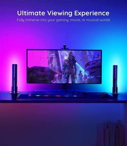 img 3 attached to 🌈 Govee Flow Pro LED Smart Light Bars: Experience Vibrant RGBIC Ambiance Backlights with Camera, Music Sync, Alexa & Google Assistant Compatibility! Perfect for Gaming, PC, TV, and Room Lighting