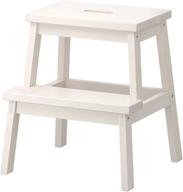 ikea bekvam home indoor solidwood step stool (white) logo