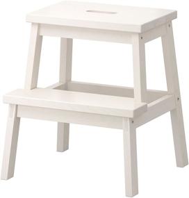 img 2 attached to IKEA BEKVAM Home Indoor Solidwood Step Stool (White)