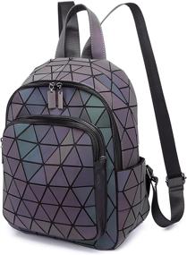 img 1 attached to Stylish Geometric Luminous Handbags: A Futuristic Twist on Women's Top-Handle Bags