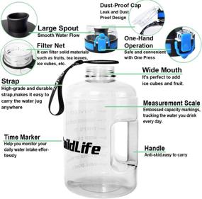 img 2 attached to BuildLife Motivational Leakproof Capacity Fitness Outdoor Recreation