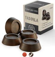 🪑 enhance your space with fasonla furniture risers - solid natural wood bed, table, sofa/chair risers in walnut color (0.8") logo