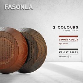 img 3 attached to 🪑 Enhance Your Space with FASONLA Furniture Risers - Solid Natural Wood Bed, Table, Sofa/Chair Risers in Walnut Color (0.8")
