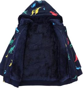 img 3 attached to 🦖 Dinosaur Boys' Clothing: Sherpa Fleece Jacket, Jackets & Coats