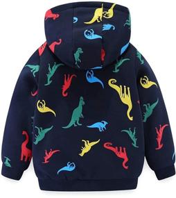 img 1 attached to 🦖 Dinosaur Boys' Clothing: Sherpa Fleece Jacket, Jackets & Coats