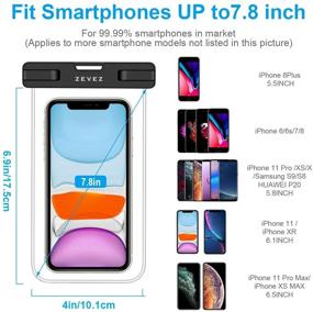 img 1 attached to 📱 ZEINZE 4 Pack Waterproof Phone Case Pouch: Ideal Protection for iPhone 11 Pro Max XS Max XR X 8 7 6S Plus, Galaxy Pixel - Up to 6.5 Inch Screens