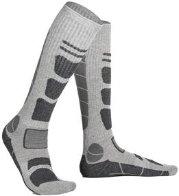 img 2 attached to 🧦 Lopie Ski Socks: Warm Merino Wool Performance for Women & Men - Over The Calf (OTC) Skiing & Snowboarding Socks