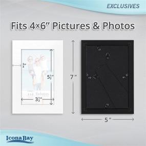 img 2 attached to 🖼️ Icona Bay 4x6 Picture Frames (White, 12 Pack) – Sturdy Wood Composite Photo Frame for Table Top or Wall Mount – Sleek Design from Exclusives Collection