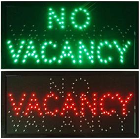 img 4 attached to Chenxi Hotel Motel LED Open Sign Neon Light Room Vacant Switch Chain 48 X 25 CM (48 X 25 CM, Green+Red) - Availability and Optimization Enhanced