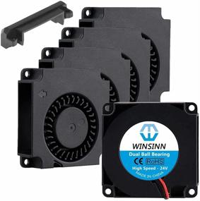 img 4 attached to 🌀 WINSINN Blower Fan 24V 40mm Turbine Turbo 4010 40x10mm Brushless Dual Ball Bearing - Enhanced Cooling with Air Guide Parts (Pack of 5)