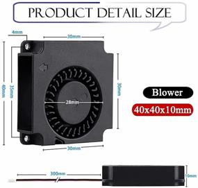 img 3 attached to 🌀 WINSINN Blower Fan 24V 40mm Turbine Turbo 4010 40x10mm Brushless Dual Ball Bearing - Enhanced Cooling with Air Guide Parts (Pack of 5)