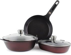 img 4 attached to 6 Piece Ceramic Non Stick Cookware Detachable