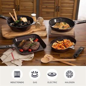 img 3 attached to 6 Piece Ceramic Non Stick Cookware Detachable