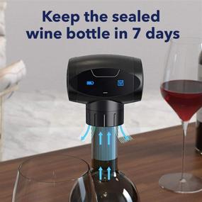 img 2 attached to 🍷 Efficient Electric Automatic Wine Stopper Vacuum - Ultimate Wine Saver for 7-Day Freshness - Reusable & Convenient - Requires 2 AAA Batteries (Not Included)