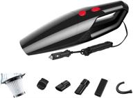 🚗 allincar handheld portable car vacuum cleaner - 6000pa, 120w high power - wet/dry for car cleaning - men/women - corded (black) logo