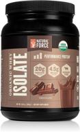 🥛 usda organic certified grass fed 100% organic whey isolate protein powder - low carb, lab tested, delicious milk chocolate flavor *made and sourced in the u.s.a.* by natural force, 13.8 ounce logo