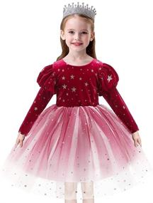 img 4 attached to Sparkling Rainbow Tutu Pageant Dress for Girls - Ages 2-10 Years