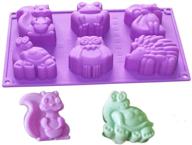 🦊 x-haibei forest animals baby shower silicone mold for soap making & cake/jello supplies (3.5oz per cell) - unique collection for adorable creations! logo