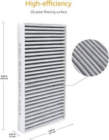 img 3 attached to 🚗 Amazon Basics Cabin Air Filter (2-Pack, Gray) - Enhance Your Vehicle's Ventilation System for Cleaner, Fresher Air - Size: 9.29 x 5.39 x 0.91 Inches