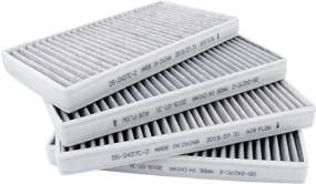 img 4 attached to 🚗 Amazon Basics Cabin Air Filter (2-Pack, Gray) - Enhance Your Vehicle's Ventilation System for Cleaner, Fresher Air - Size: 9.29 x 5.39 x 0.91 Inches