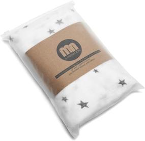 img 4 attached to 🌟 Star Bamboo Cotton Swaddle Blanket - Delicate & Luxurious Muslin Receiving Blanket for Newborns - Ideal for Baby Boys and Girls (Grey)