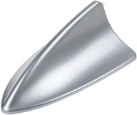 🦈 silver tone plastic shark fin antenna ornament for car roof by zyhw logo