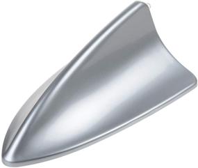 img 4 attached to 🦈 Silver Tone Plastic Shark Fin Antenna Ornament for Car Roof by ZYHW