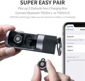 img 3 attached to Nillkin Bluetooth 5.0 Беспроводные наушники - Водонепроницаемые TWS Plus Стерео наушники с Apt-X Аудио, 65 часов воспроизведения, встроенный микрофон - Серый
