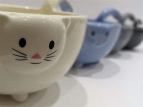 img 3 attached to Whimsical and Practical Ceramic Cat Measuring Cups/Baking 🐱 Bowls: Purrfect Kitchen Accessories for Bakers and Cat Lovers