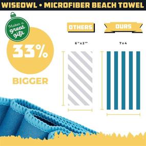 img 3 attached to Wise Owl Microfiber Beach Towel