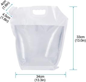 img 3 attached to 🚰 Pack of 4 Collapsible 5L Water Tank Containers - BPA Free, Lightweight, and Space-Saving Plastic Water Carriers for Outdoor Activities like Sport, Hiking, Camping, Riding, and Mountaineering - Clear