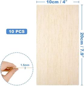 img 3 attached to 🪵 Premium 10-Pack Balsa Wood Sheets: Unfinished Natural Wood for DIY Wooden Plate Model, Aircrafts, Ships, Boats & Crafts - 100x200x1.5mm