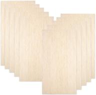 🪵 premium 10-pack balsa wood sheets: unfinished natural wood for diy wooden plate model, aircrafts, ships, boats & crafts - 100x200x1.5mm logo