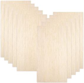 img 4 attached to 🪵 Premium 10-Pack Balsa Wood Sheets: Unfinished Natural Wood for DIY Wooden Plate Model, Aircrafts, Ships, Boats & Crafts - 100x200x1.5mm