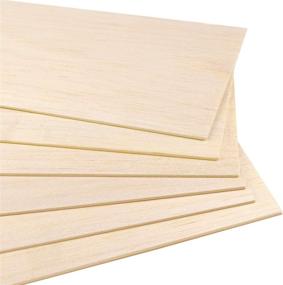 img 1 attached to 🪵 Premium 10-Pack Balsa Wood Sheets: Unfinished Natural Wood for DIY Wooden Plate Model, Aircrafts, Ships, Boats & Crafts - 100x200x1.5mm