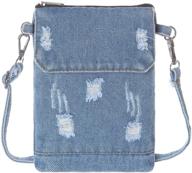 👛 stylish denim crossbody purse for women: handbags & wallets combo logo