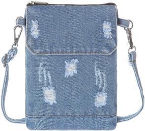 img 4 attached to 👛 Stylish Denim Crossbody Purse for Women: Handbags & Wallets Combo