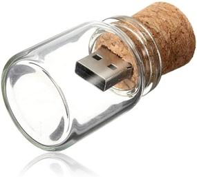 img 4 attached to 🧪 Флеш-накопитель 64 ГБ Thumb Drive в подарочной бутылке USB 2.0 - Kepmem Гласс Ковер Флешка Корковая Память 64 ГБ - Милый Pendrive Крутая баночка для хранения данных