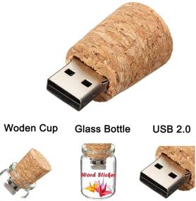 img 1 attached to 🧪 Флеш-накопитель 64 ГБ Thumb Drive в подарочной бутылке USB 2.0 - Kepmem Гласс Ковер Флешка Корковая Память 64 ГБ - Милый Pendrive Крутая баночка для хранения данных