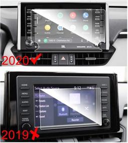 img 3 attached to 🔒 Премиумное защитное стекло сенсорного экрана RUIYA Center Touch для CHR/Rav4 Prime SE 2020-2021 - 9H Твердость | Аксессуар для автомобильной навигации | 8ДЮЙМОВ 8ПЕРФОРАЦИЙ