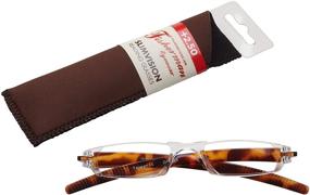 img 1 attached to Fisherman Eyewear Slim Vision Rimless Reading Glasses in Tortoise - Enhance Your Reading Experience!