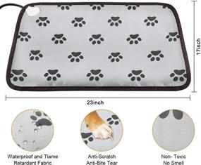 img 3 attached to 🐶 Comfort and Warmth: HYDGOOHO Dog Heating Pad - Electric Heated Bed for Small Dogs - Perfect for Indoor Use