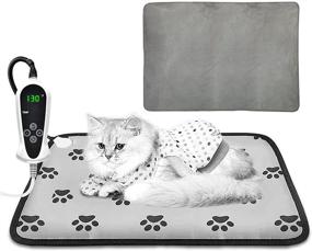 img 4 attached to 🐶 Comfort and Warmth: HYDGOOHO Dog Heating Pad - Electric Heated Bed for Small Dogs - Perfect for Indoor Use