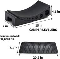 🚐 homeon wheels rv leveling blocks with curved levelers, chocks, mats, and bag - easily level up travel trailer | supports up to 35,000lbs (2-pack, black) logo