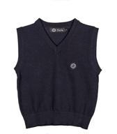 👕 yale uniform sweater vest: premium 100% cotton v-neck sleeveless school pullover for kids boys & girls logo