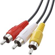 rocketbus rca a/v composite cable: high-quality stereo cord 🔌 for tv, dvd, vcr, av, gaming console & stereo receiver logo