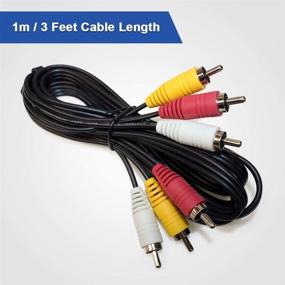 img 2 attached to RocketBus RCA A/V Composite Cable: High-Quality Stereo Cord 🔌 for TV, DVD, VCR, AV, Gaming Console & Stereo Receiver