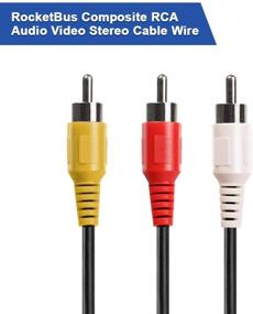 img 3 attached to RocketBus RCA A/V Composite Cable: High-Quality Stereo Cord 🔌 for TV, DVD, VCR, AV, Gaming Console & Stereo Receiver